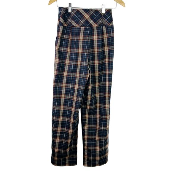 The Korner SZ 2 Bailey Plaid Pants Pockets Side Zip NWT $120 - Picture 6 of 9